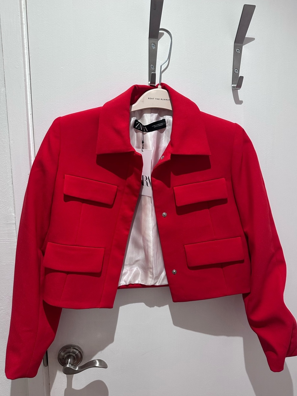 Red blazer with pockets